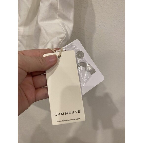 Commense Corset Top Womens Large White Button Front Lace Trim Cropped Bustier - Picture 3 of 5